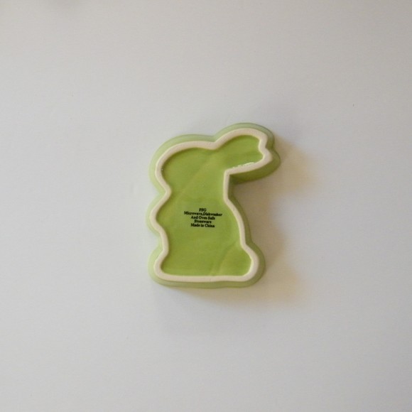 Vintage Easter Bunny Candy Dishes Set of 3 Ceramic Holiday Decor Green Yellow - Picture 5 of 9